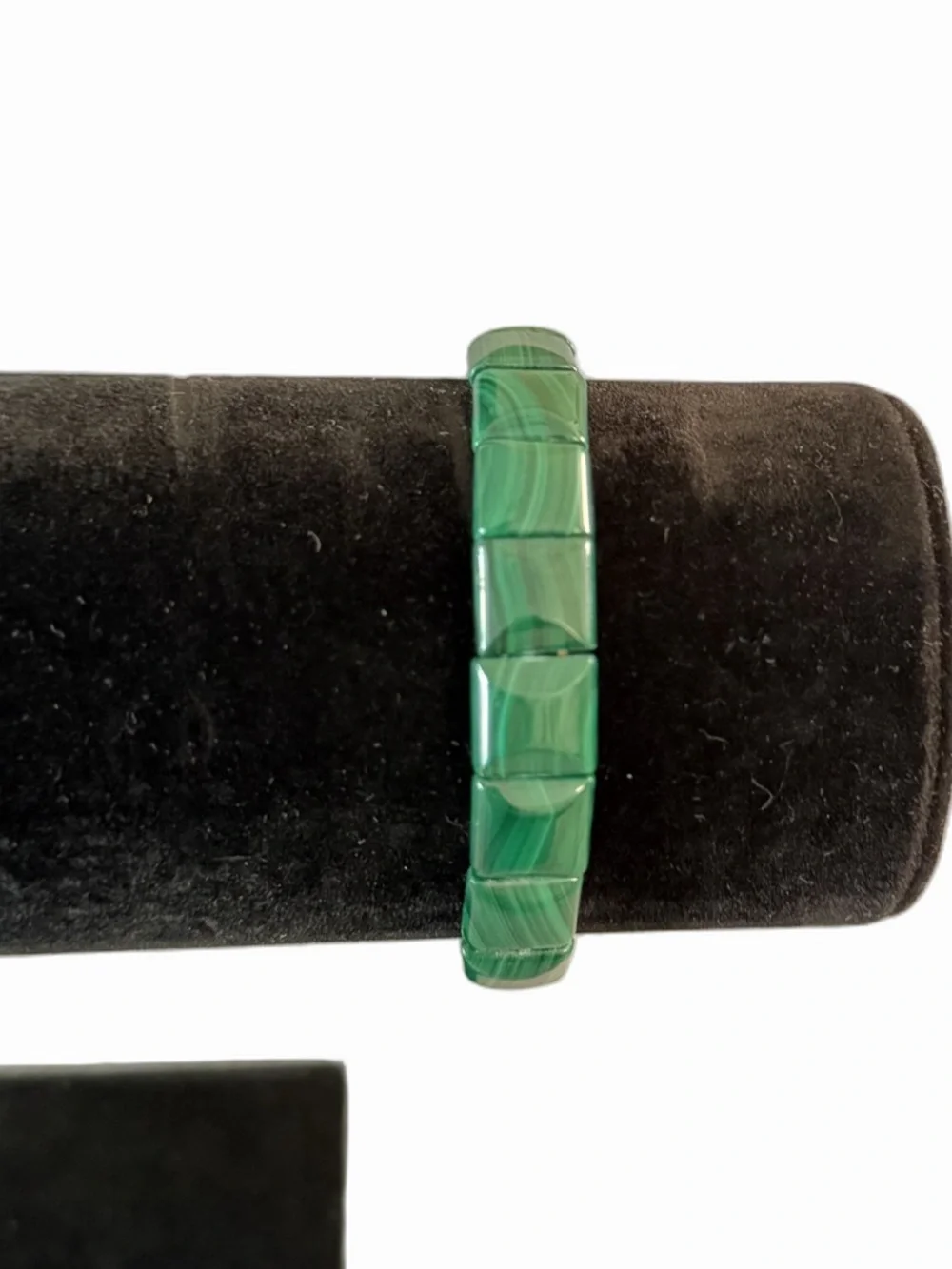 Malachite Stretch Bracelet | Green Gemstone Beaded Bracelet | Statement Jewelry